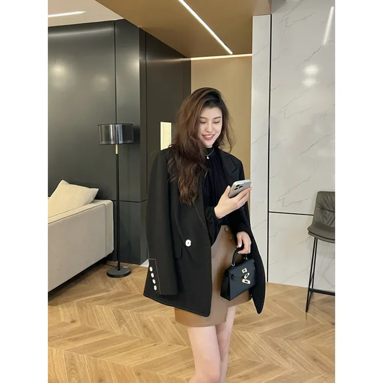 张阿星【巴黎腔调】高级韩版宽松休闲设计感小众西装外套W423T01242