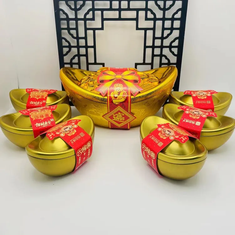 金元宝外观蜜饯软糖摆件六味斋喜庆装32g/108g