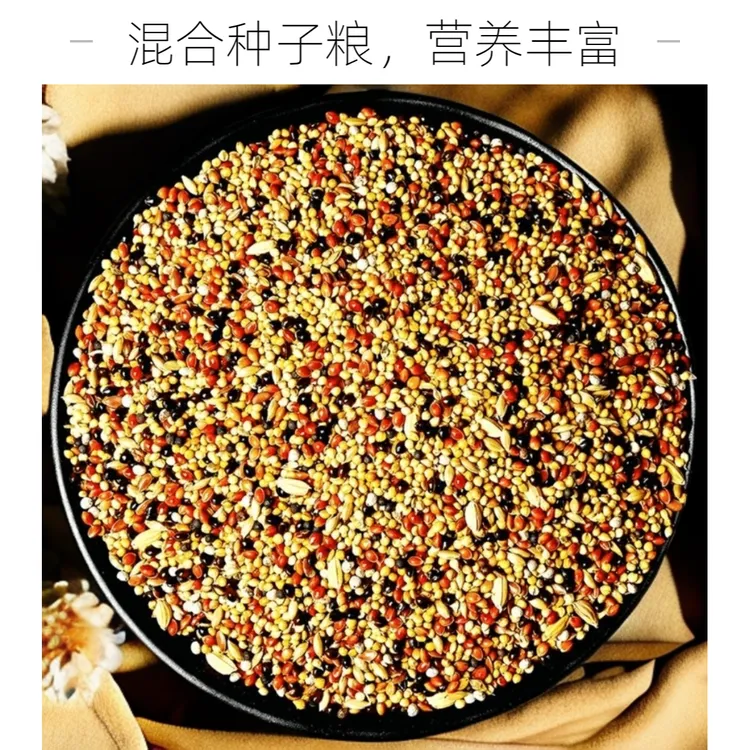 混合饲料玄凤虎皮鸟食谷子粮专用粮食小型鹦鹉鸟粮小太阳五色黍子