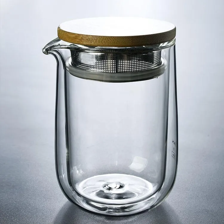 茶与诗耐热玻璃茶壶旅行过滤茶水功夫茶具创意双层隔热泡茶壶家用