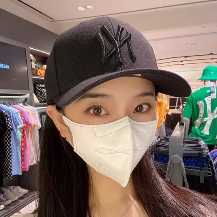 MLB韩国MLB帽子洋基队男女棒球帽遮阳防晒大檐NY帽鸭舌帽弯檐硬顶