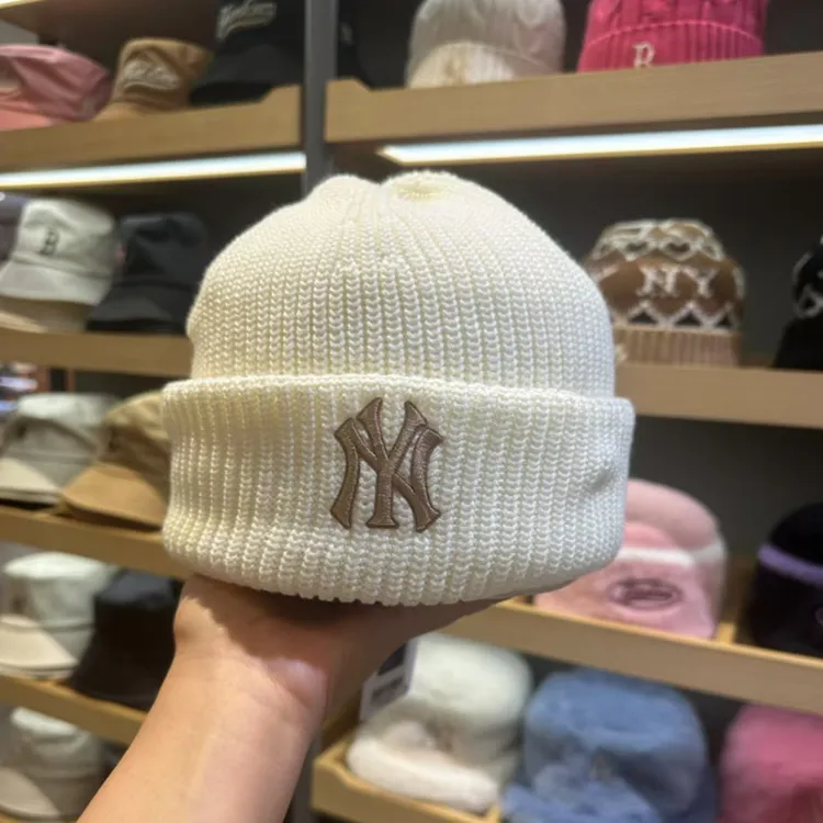 MLB韩国MLB帽子ny冷帽洋基队针织帽男女保暖帽潮牌2024年新款百搭