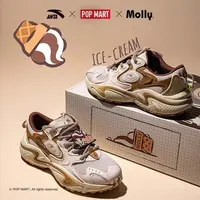 安踏泡泡玛特Molly联名星光老爹鞋情侣款休闲板鞋潮流912428838-7