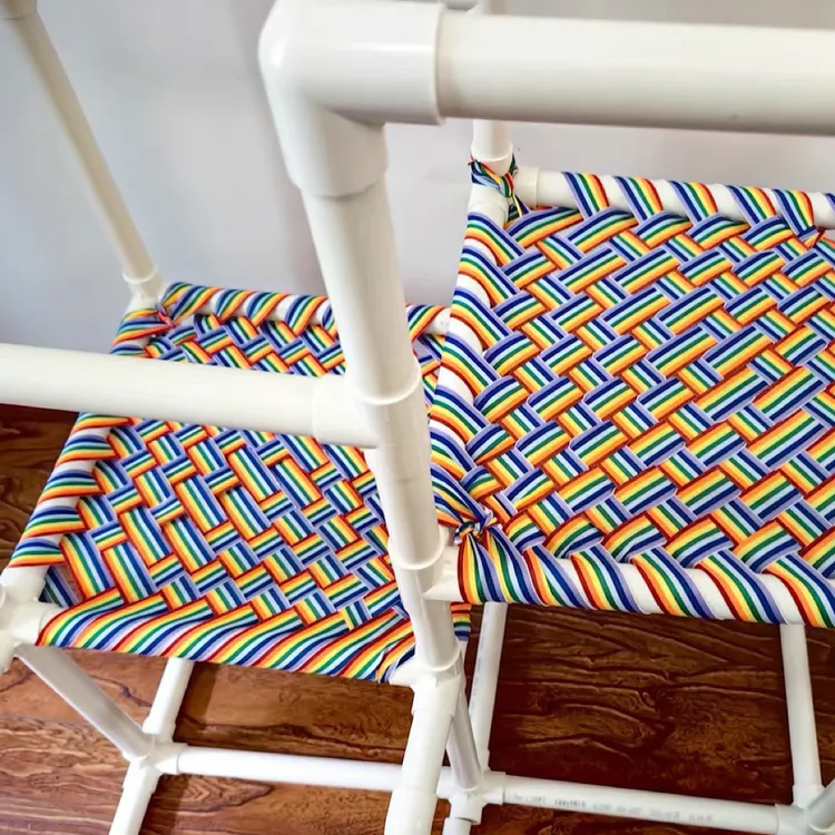 自制儿童攀爬架彩虹编织带加厚加密平纹七彩带子diy礼盒包装丝带