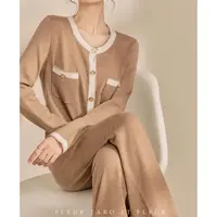 睡衣女冬季新款羊绒高端保暖舒适时尚可外穿家居服套装（轻奢小香）