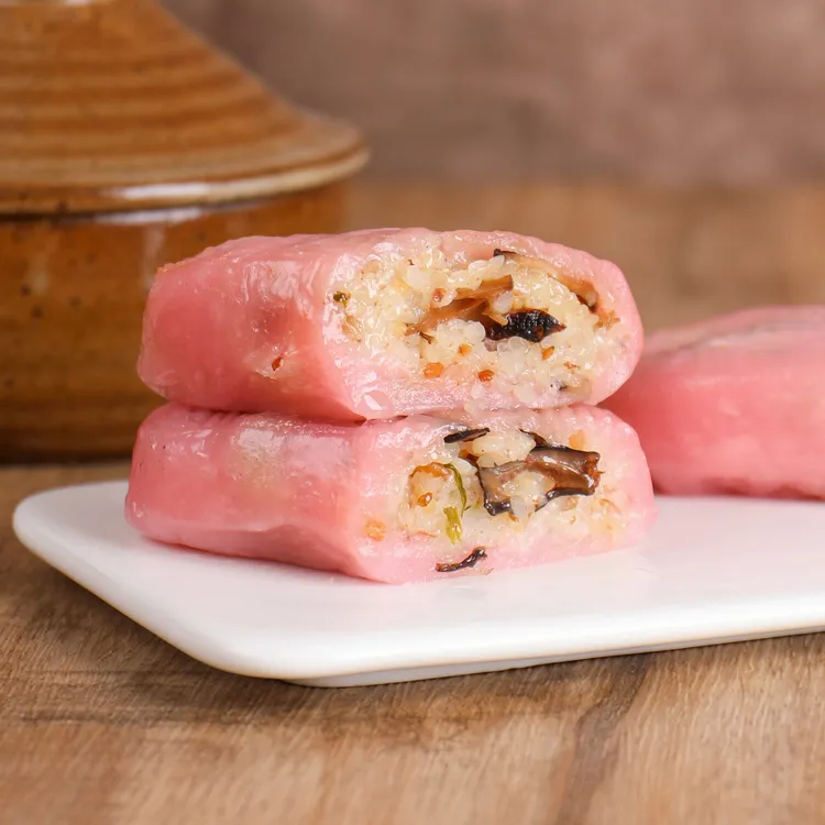 广东潮汕特色美食红壳桃粿紫薯粿芋头红桃粿点心