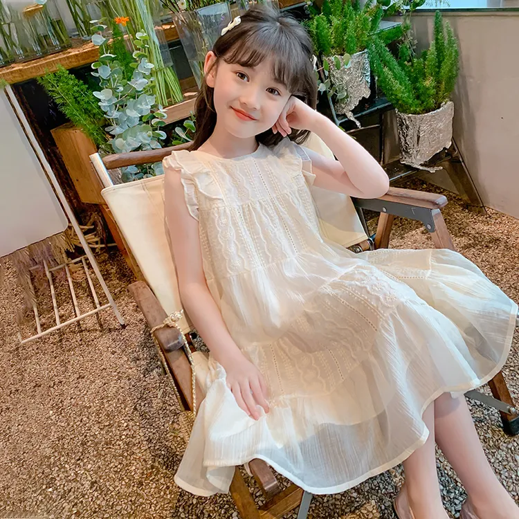 【现货高品质】女童夏装连衣裙2025夏季公主洋气蕾丝裙子儿童连衣裙