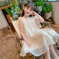 QIAERDE/洽尔德现货2025夏季新款女童公主洋气蕾丝裙子儿童连衣裙