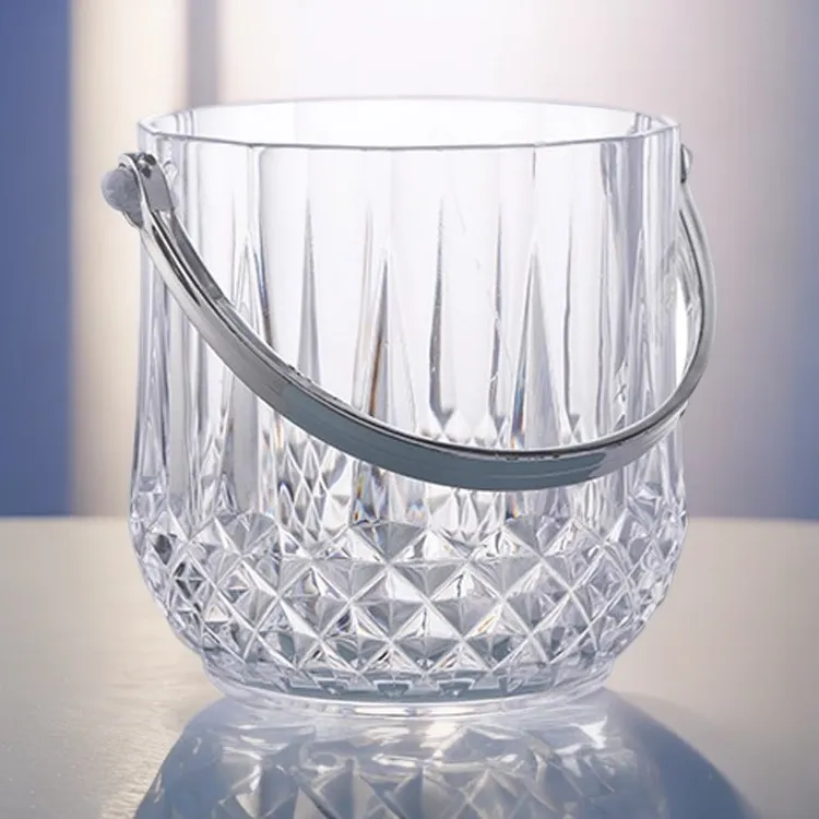 （hasoy新疆包邮）冰桶亚克力创意透明水晶冰粒桶欧式香手提槟桶