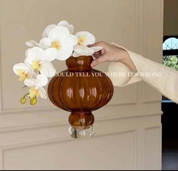 HOPPEN HOUSE/赫本家中古复古创意灯笼玻璃花瓶桌面摆件