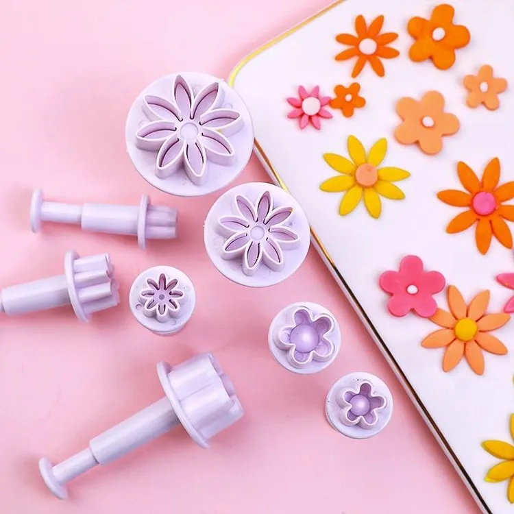 小雏菊压花模具弹簧圣诞雪花饼干模翻糖蛋糕馒头面食磨具花朵压模