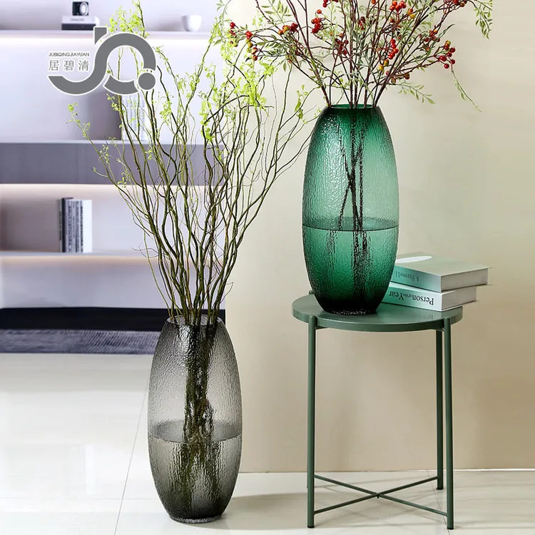 大号花瓶落地重工玻璃水培富贵竹马醉木吊钟桌面原创网红款高品质