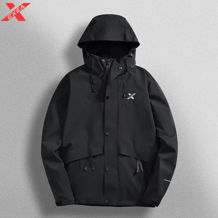 2024春秋新款外套运动男女连帽夹克休闲防风登山服单层外套冲锋衣