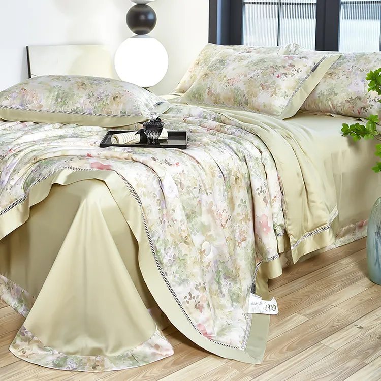 墨馨！新款天丝夏凉被 夏季空调被 双面印花夏被丝滑四件套