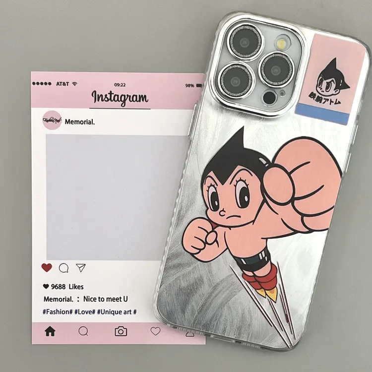 卡通阿童木适用iPhone15proMax新款14苹果手机壳13防摔12可爱风11