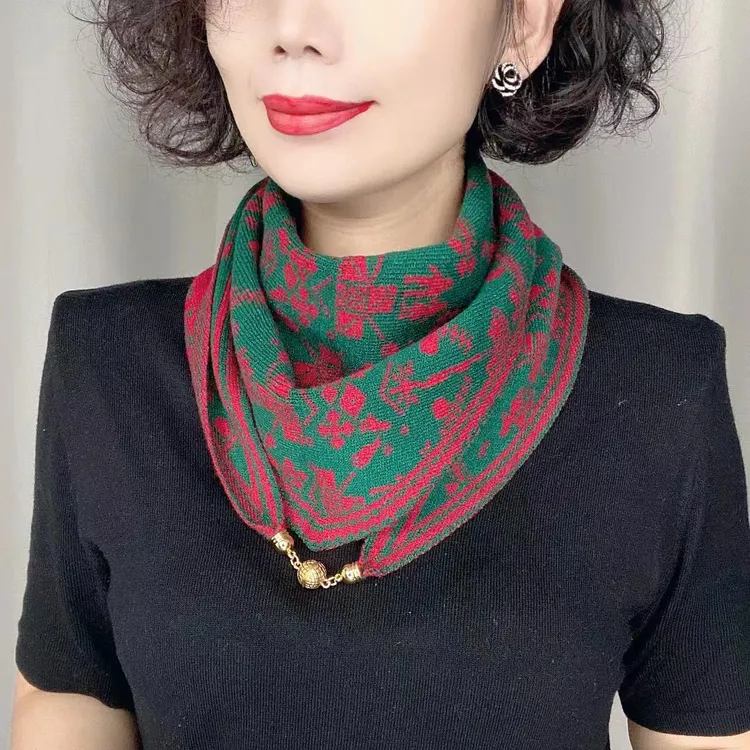 新款磁吸扣三围巾冬季保暖护颈椎懒人围脖时尚气质脖套洋气百搭女