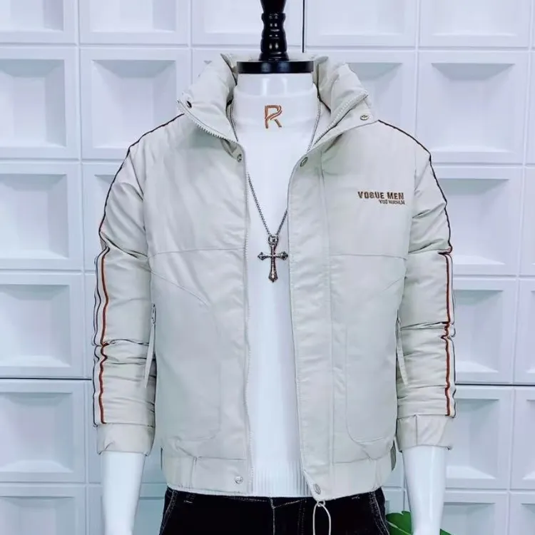 冬装新款加厚保暖棉服男士修身立领简约百搭高品质青年休闲外套