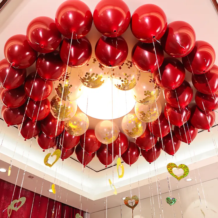 房顶吊坠婚房装饰场景结婚气球布置套装卧室婚礼现场婚庆用品大全