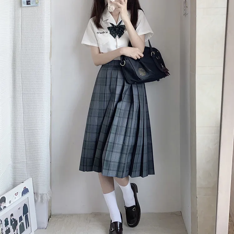 米蔓樱制服原创正版秋田立中校供感春秋中长款55cm秋季jk穿搭