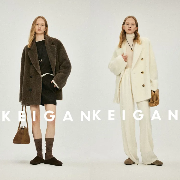 KEIGAN/开间镇店招牌秘鲁1OOALPACA羊驼苏力长毛大衣短款