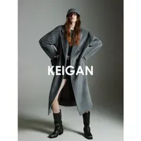 KEIGAN/开间传承长款毛呢秘鲁原色羊驼苏力长毛经典1018O1大衣