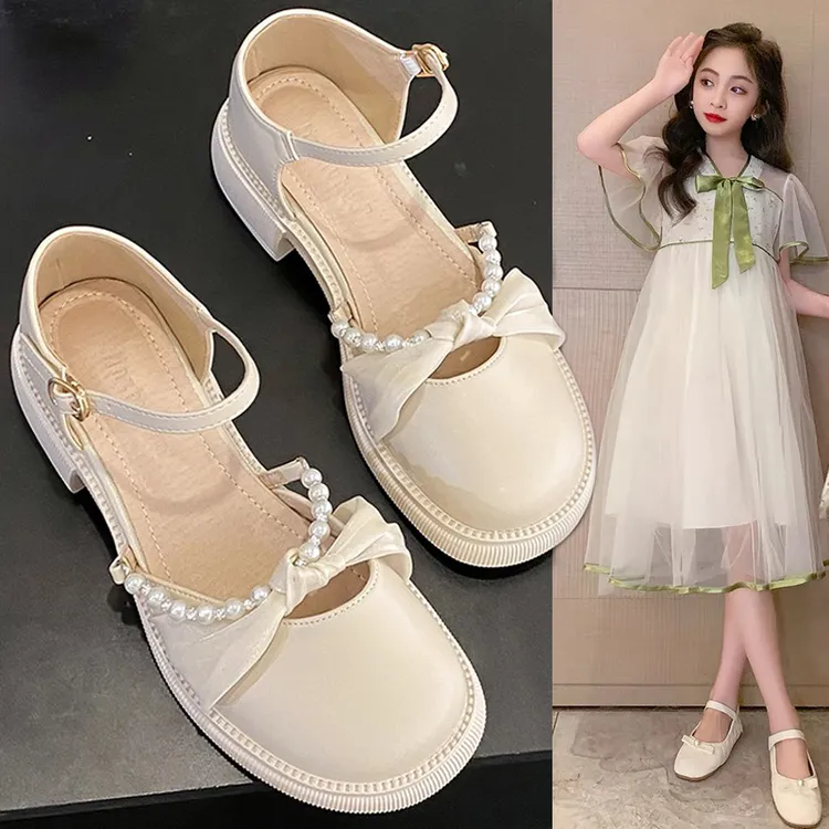 女童皮鞋中大童玛丽珍软底春夏季鞋子儿童演出包头凉鞋学生公主鞋