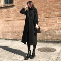 胖mm大码毛呢外套女200斤长款过膝 2024秋冬新款显瘦潮款呢子大衣