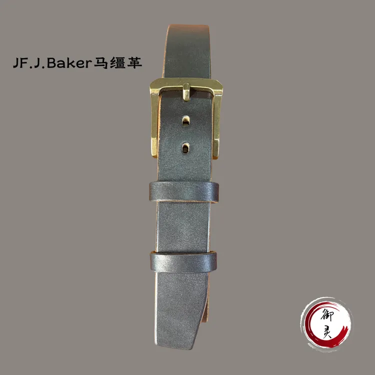 JF马缰革男士皮带真皮头层牛皮牛皮腰带加厚百搭御灵手工皮带定制