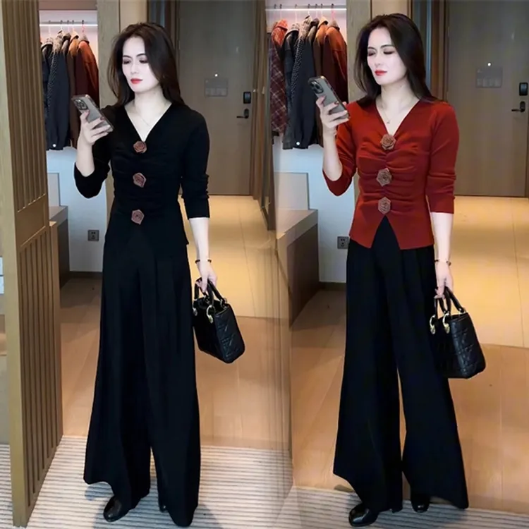 秋冬季显瘦外穿长袖T恤女小众设计感洋气时尚v领显瘦减龄打底上衣