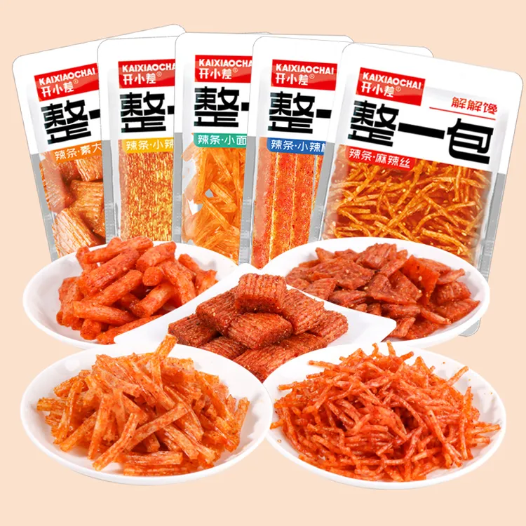 开小差辣条小面筋麻辣丝小辣片怀旧解馋辣味小吃休闲零食品250g