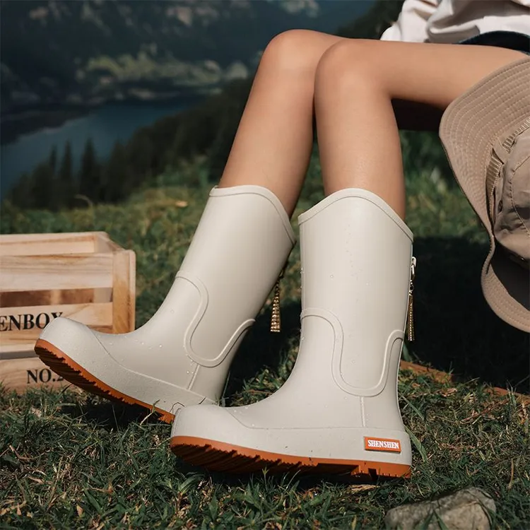 日韩新款雨鞋女款中筒时尚成人外穿防水雨靴防滑耐磨厨房水鞋胶鞋