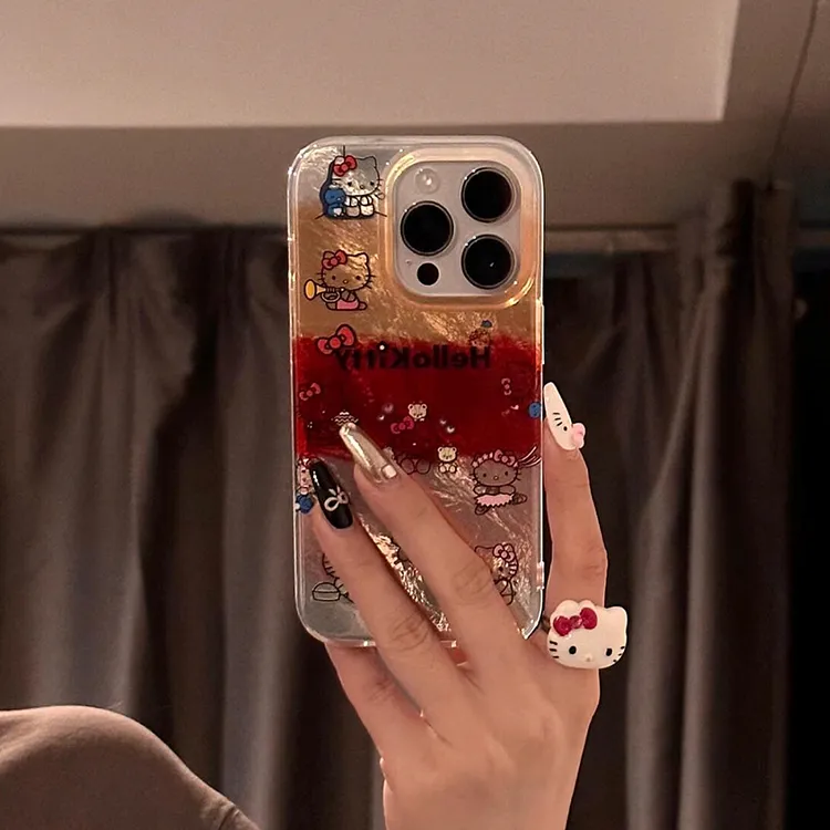 这家壳日系渐变晕染KT适用苹果13手机壳16promax可爱iPhone15女14