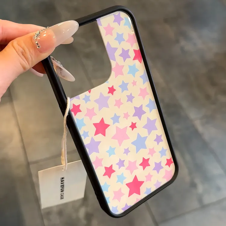 趣味壳ins小众彩色星星适用iPhone15手机壳苹果13promax新款14/11