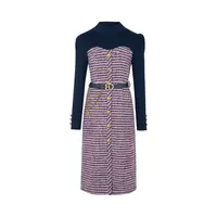 【白姐专属】商场同款新品撞色小香风假两件连衣裙N1910B34073