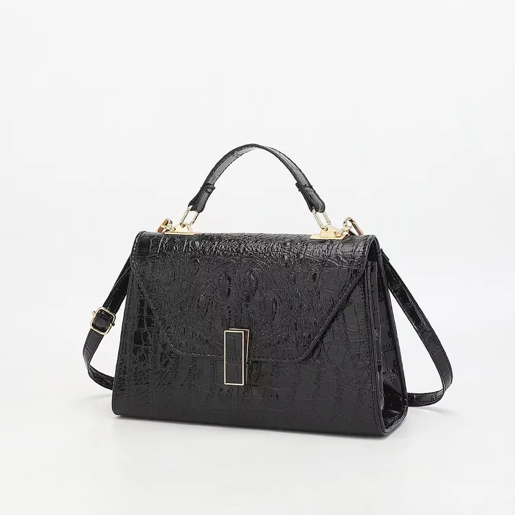 经典时尚百搭鳄鱼纹2025年新款简约潮流百搭通勤手提单肩斜挎女包