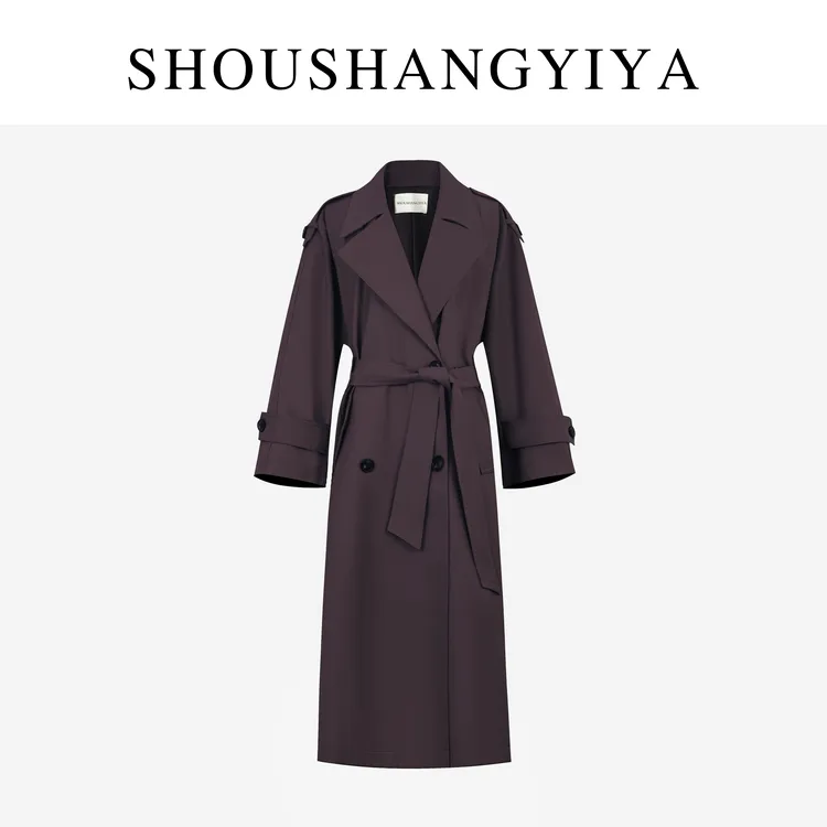 时尚气质女士风衣早秋季收腰显瘦外套女神范长款大衣简约经典