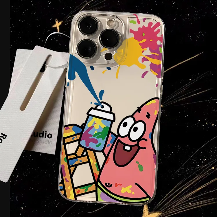 涂鸦派大星iphone15 13苹果14pro手机壳华为vivo小米oppo荣耀软壳