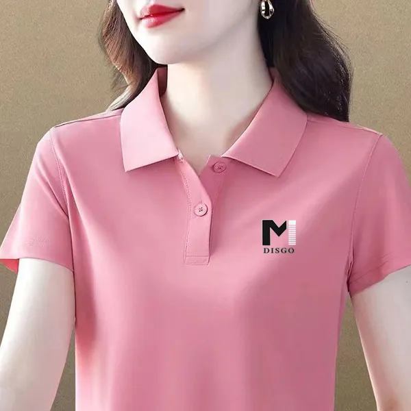 夏季宽松翻领大码polo衫时尚休闲女士百搭薄款韩版洋气半袖T恤