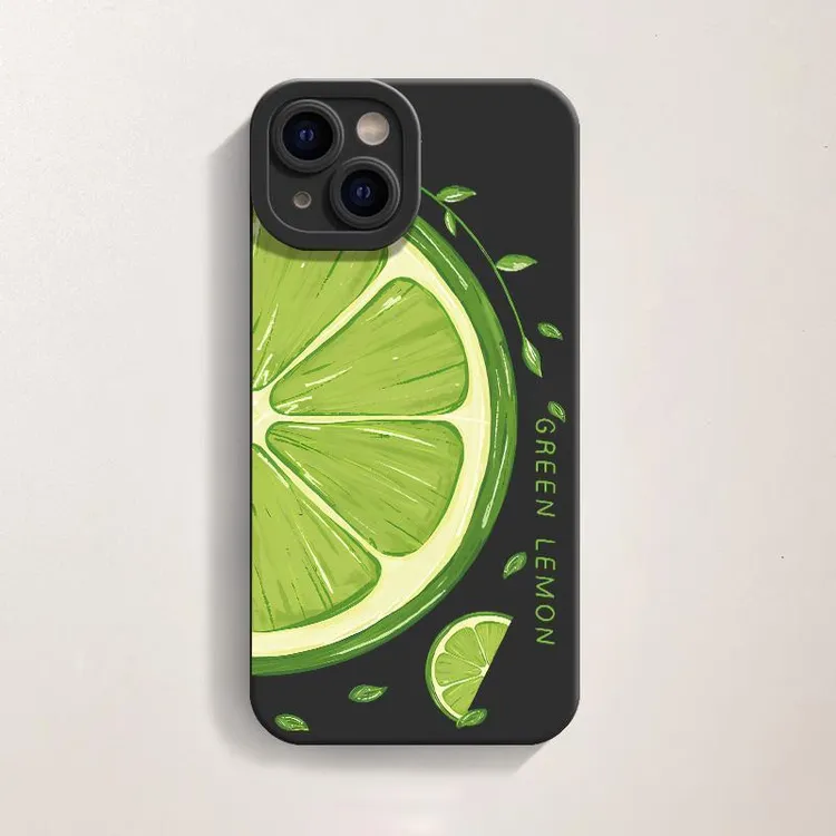 夏日青柠檬适用iPhone14Promax创意13Pro苹果15防摔11手机壳12Pro