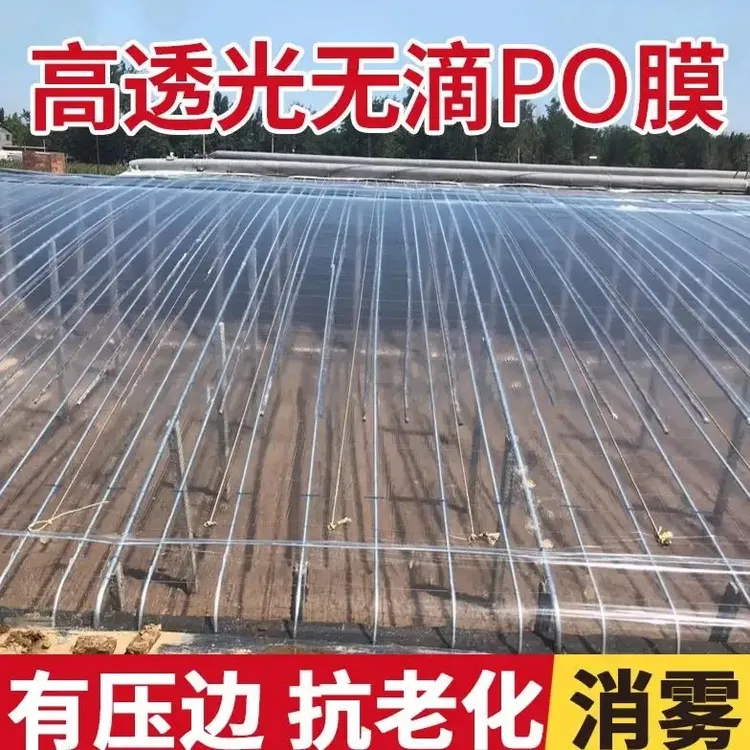 厂家直销五层共挤PO膜高透光无滴膜加厚保护大棚养殖全新农业品质