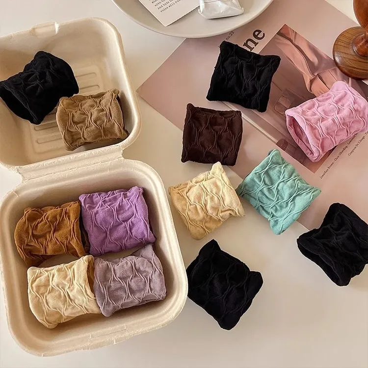 提花高弹力耐用头绳发圈女肌肤感面膜扎马尾橡皮筋女扎头发绳头饰