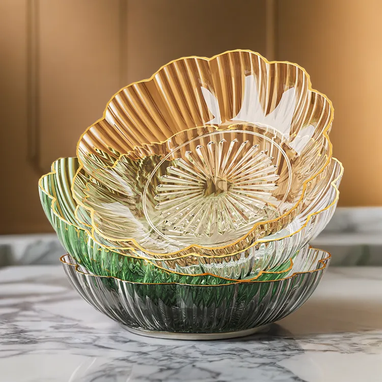 【加厚】年轻人家用简约轻奢果篮果盘子网红水果盘客厅果盆干果零食