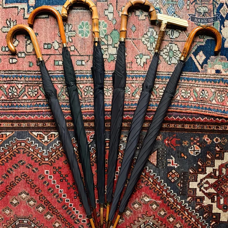 现货正品英国Fox umbrella竹节手柄长款贵族手工雨伞foxumbrella