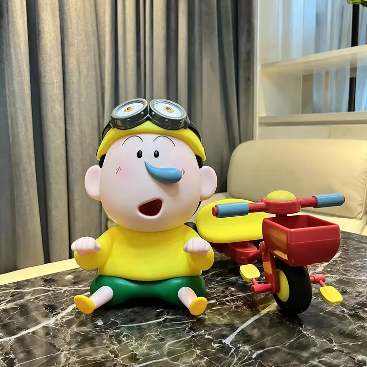 【春日部手办队】车车阿呆造型网红手办潮玩摆件30cm可分体车轮可动