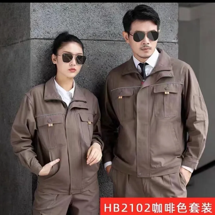 春秋冬纯棉工作服套装男上衣耐磨长袖电力车间全棉防烫电焊劳保服