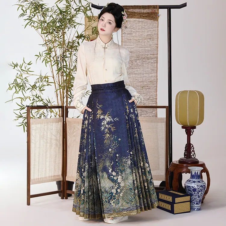汉馥【山河令】华服兴原创重工马面裙汉服高端显瘦中国风织金仿妆花