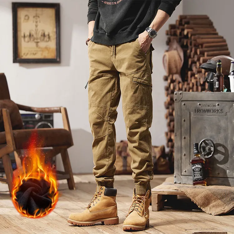 2025款休闲裤宽松潮流多口袋户外裤子男士百搭束脚裤弹力迷彩裤