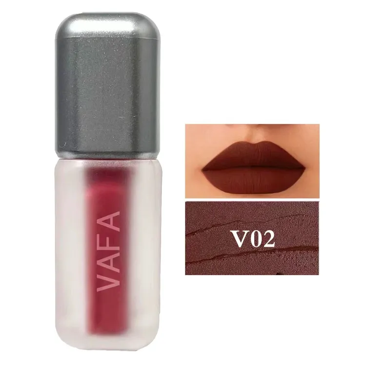 VAFA02唇泥不沾杯显白纯欲不掉色口红vafa咖啡色口红2件一起发