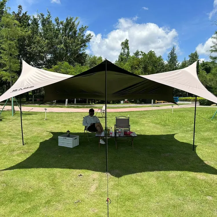 HUNTER TRIBE/猎人部落户外天幕帐篷黑胶防晒遮光八角蝶形遮阳棚