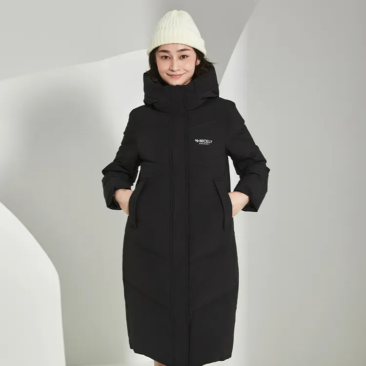 【宠粉福利】暖频道中长款连帽加厚羽绒服623682